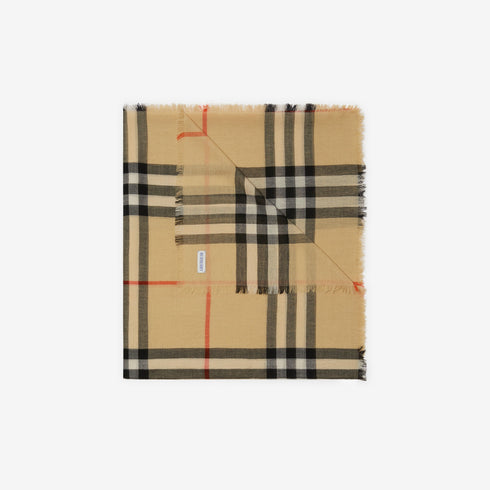 Burberry Check Wool Scarf